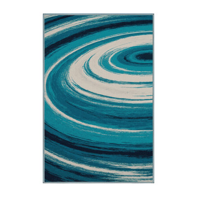 Tapis bleu lavable à la machine