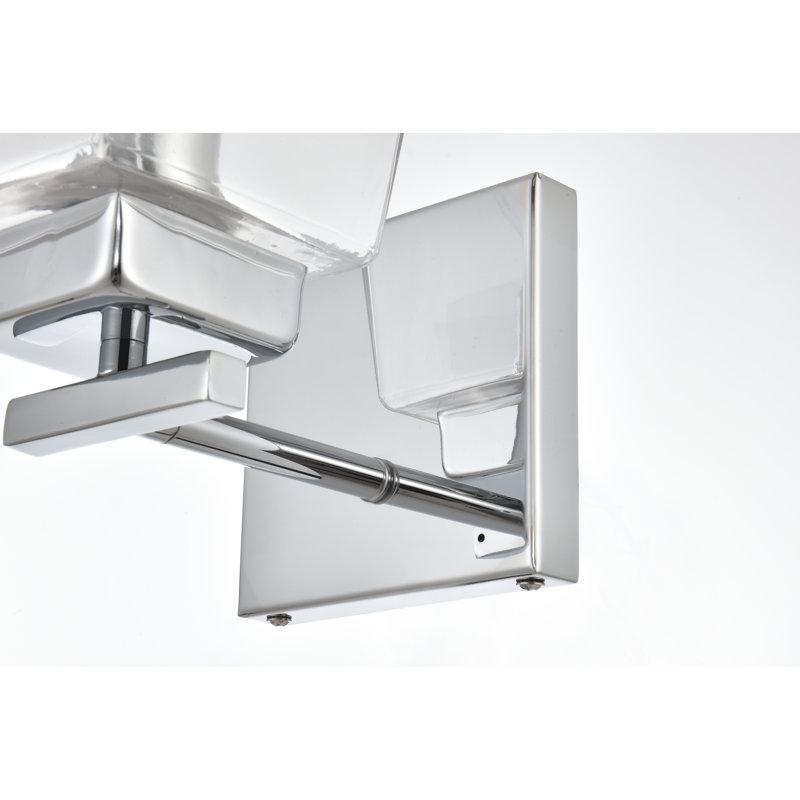 Éclairage pour meuble-lavabo à intensité variable Arnisa, Chrome, Une lumière, H 8,5 po x l 5 po x P 5 po