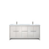 Lafarre 72 in W x 20 in D Double Bath Vanity and Gun Metal Faucet Set