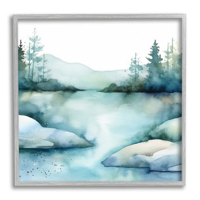 «Secret Embrace Landscape» encadré sur bois par Andrea Haase