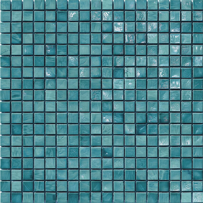 Aquamarine J 5/8" x 5/8" Glass Mosaic