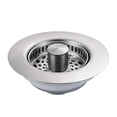 4.5 In. Stainless Steel Strainer Basket Universal Replacement For Kitchen Sink Drains In Brushed Nickel