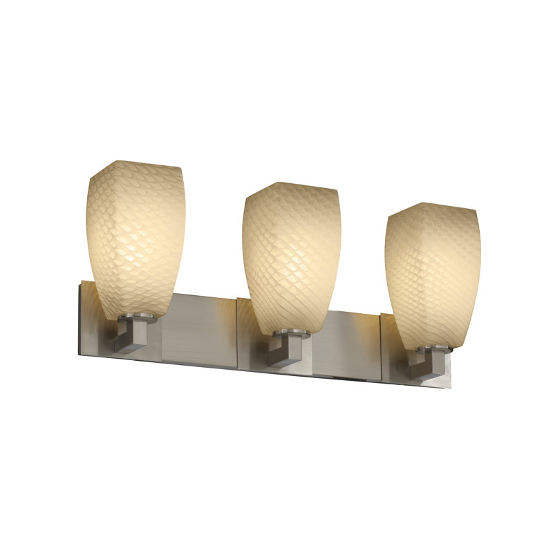 Yochman 3 - Light Vanity Light, Weave, Matte Black, Cylinder with Flat Rim