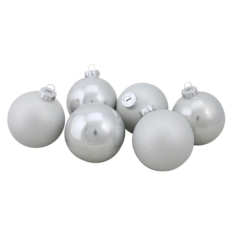 Ornement de Noël boule de verre, Blanc