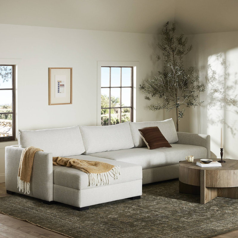 Wickham Leather 2 - Piece Chaise Sectional, Right Arm Facing