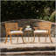 Chaise de salle à manger d'extérieur en bois Hermosa KD avec coussins (ensemble de 2)