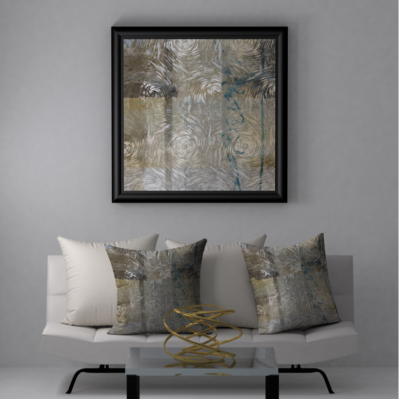 Abstract Throw Pillow, 24" H x 24" W