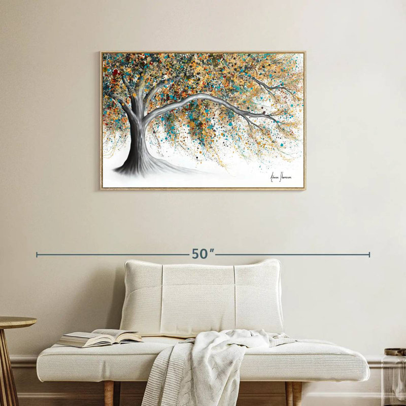 Arbre Western Breeze, Cadre flottant en bois naturel, 37 po x 25 po