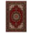 Guria Burgundy/Brown Oriental Vintage Look Machine Printed Cotton Chenille Area Rug-1594187640