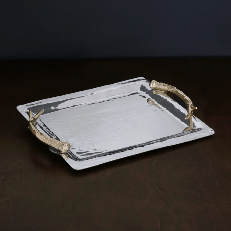 Plateau en aluminium Beatriz Ball Western, H 1 po x L 17,5 po x l 15 po