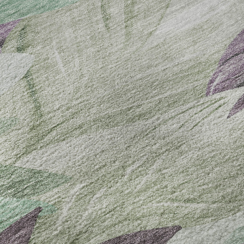 Tapis floral de qualité supérieure lavable à la machine Elize AMF1493, Rectangle 10 pi x 14 pi
