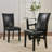 Wexford Collection Set of 2 Mid-Century Modern Parsons Dining Chairs, Upholstered Faux Leather Dining Chairs with Solid Wood Legs, High Back Side Chairs for Dining Room, Kitchen or Breakfast Nook, Black-1185341572