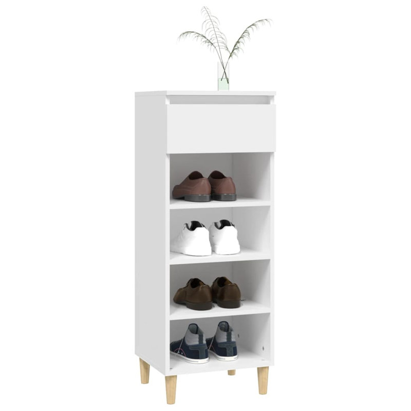 Armoire à chaussures en bois d'ingénierie, Blanc