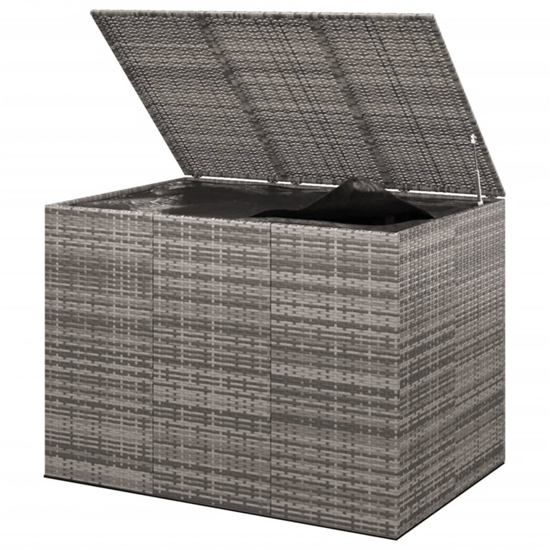 Ebern Designs Lubeck 145cm W 1300L Water Resistant Deck Box, Grey
