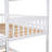 Twin Over Twin Bunk Bed With Slide, House Bed With Slide, White