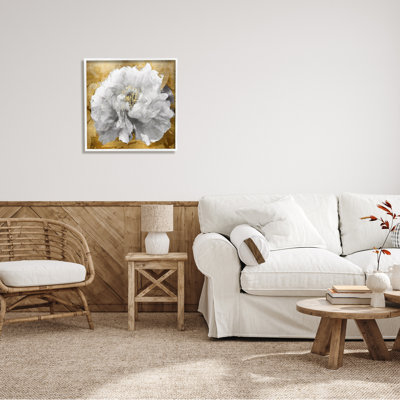 «Blush Peony Flower», art floral moderne sur toile tendue XL par Shawna Sullivan