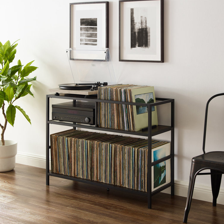 30-in Vinyl Album Storage Bookcase – Modern Industrial Furniture