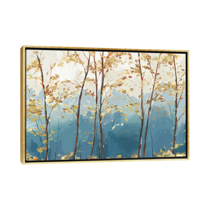 «Ascent Trail» par Isabelle Z - reproduction d'art, H 40 po x l 60 po x 1,5 po, Toile avec cadre or