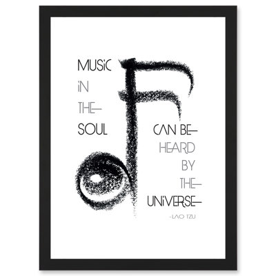 Lao Tzu Music In The Soul Universe Uplifting Quote - Single Picture Frame Print