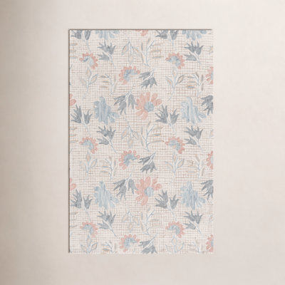 Hand-Tufted Wool Floral Rug