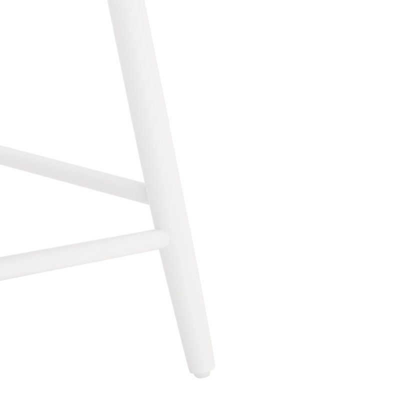 Abdoulaziz Swivel Solid Wood Counter Stool, White