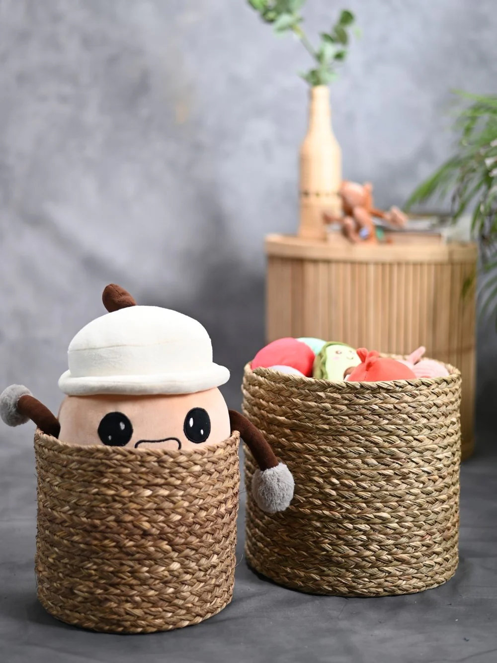 Handmade Seagrass Decorative Basket