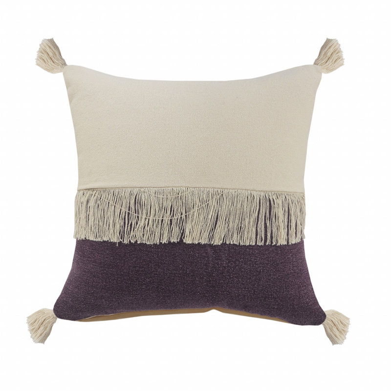 Insert de coussin réversible , Mauve / blanc cassé