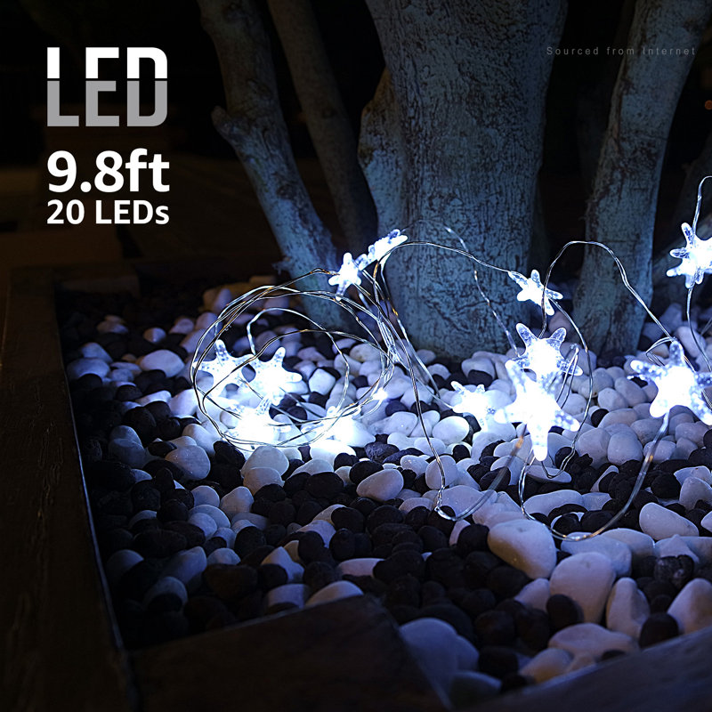 9.8'' LED Battery Powered 20 - Bulb Novelty Fairy String Light for Outdoor Indoor Use
