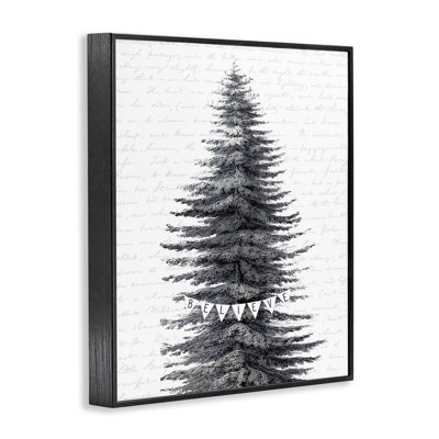 «Snow Covered Christmas Tree Believe», impression
