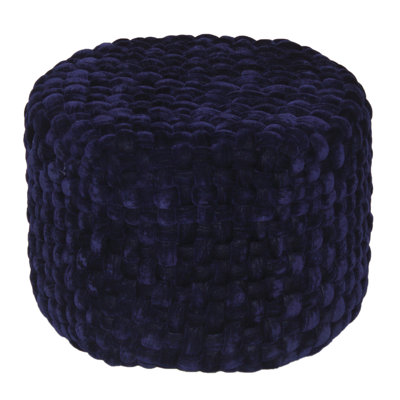 Trini Round Solid Colour Pouffe Ottoman