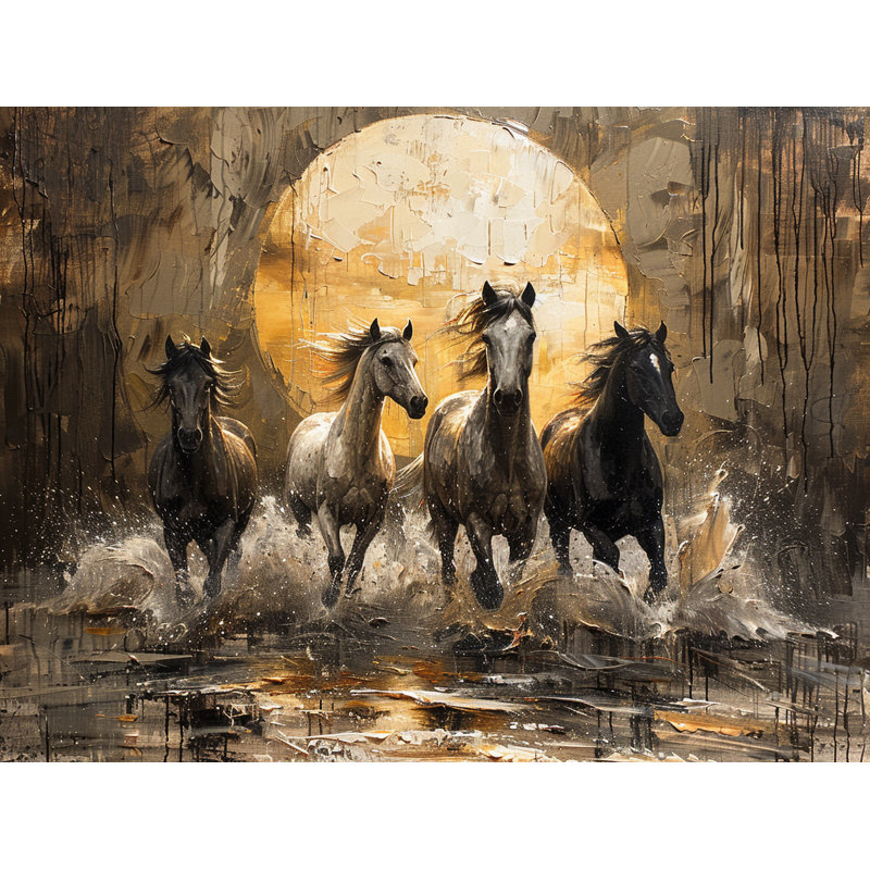 Tapis de bain course chevaux, L 21 po x L 34 po