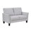 Moderne, contemporain, causeuse rembourrée, gris, siège moelleux, confort, mobilier de salon en bois massif durable, 1 pièce