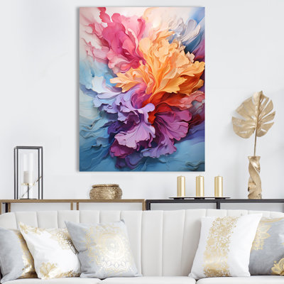 Rainbow Tides Abstraction - Rainbow Canvas Prints
