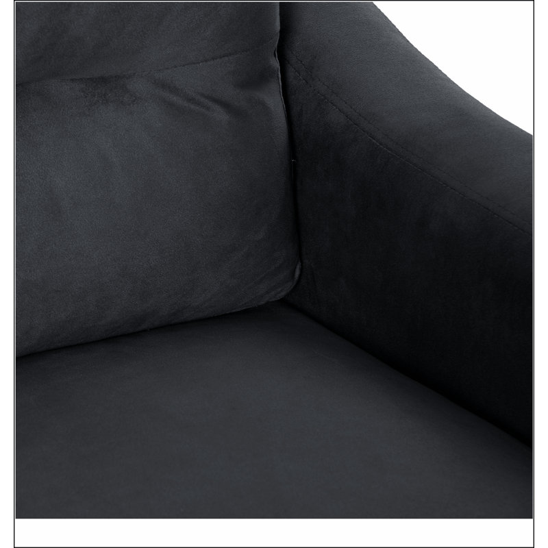 Canapé-lit modulaire confortable et canapé pour salon, chambre, bureau, petit espace, Mousse, Noir