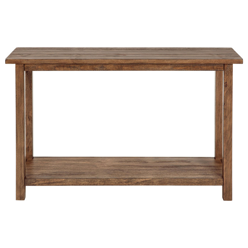 Console de canapé d'entrée en bois Dement, Brun patiné