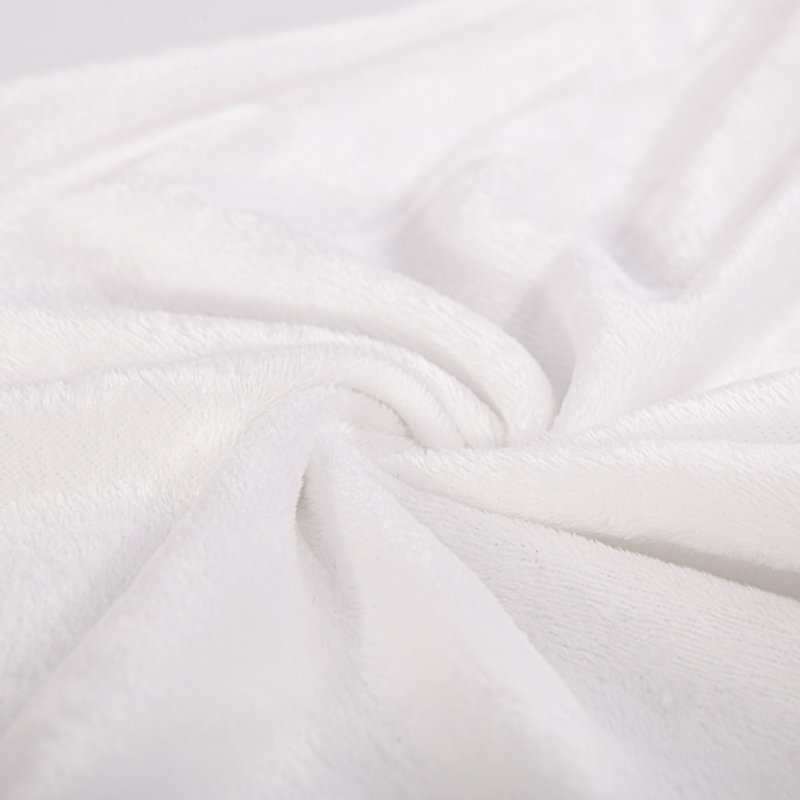 Housse de coussin carré en velours, H 24 po x l 24 po, Blanc