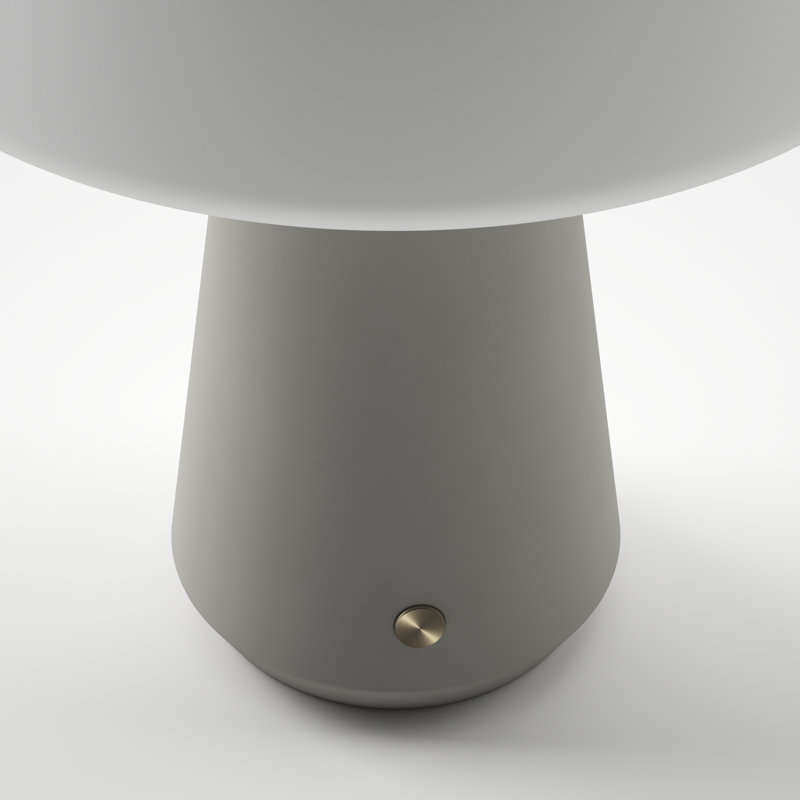 MUSHROOM Rechargeable Cordless LED Table Lamp, 3-Levels Brightness Touch Sensor Control, Gray, Gray