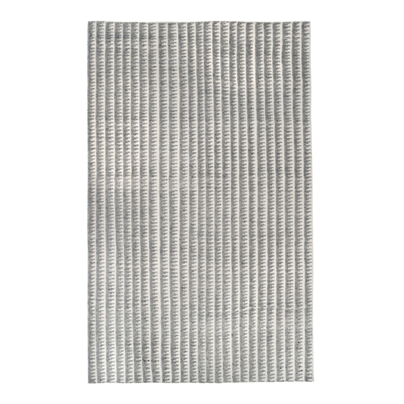 Tapis gris en laine noué à la main Whitby, Rectangle 8 pi 6 po x 11 pi 6 po