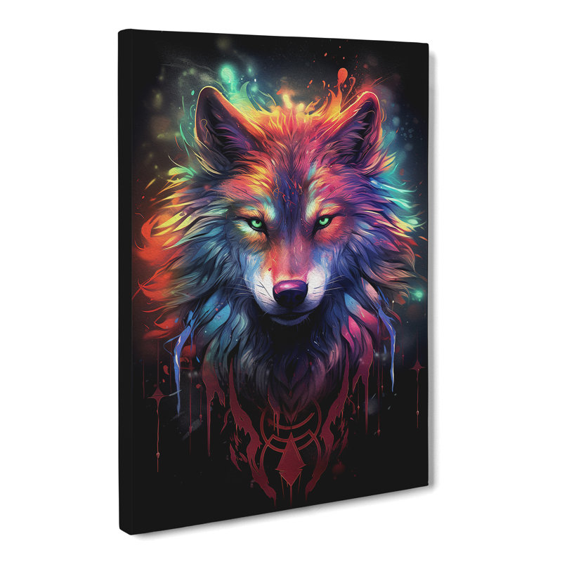 Wolf Conceptual - Wrapped Canvas, 50cm H x 35cm W x 3cm D