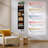 Sorbus LED Light Display Shelf - Vertical 5 Tier Wall Shelf Unit with 2 Hooks, Column Utility Shelving, Black-110139206