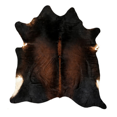 Myrtletown Novelty 2 cm x 1.75 cm Animal Print Cowhide Flatweave Area Rug