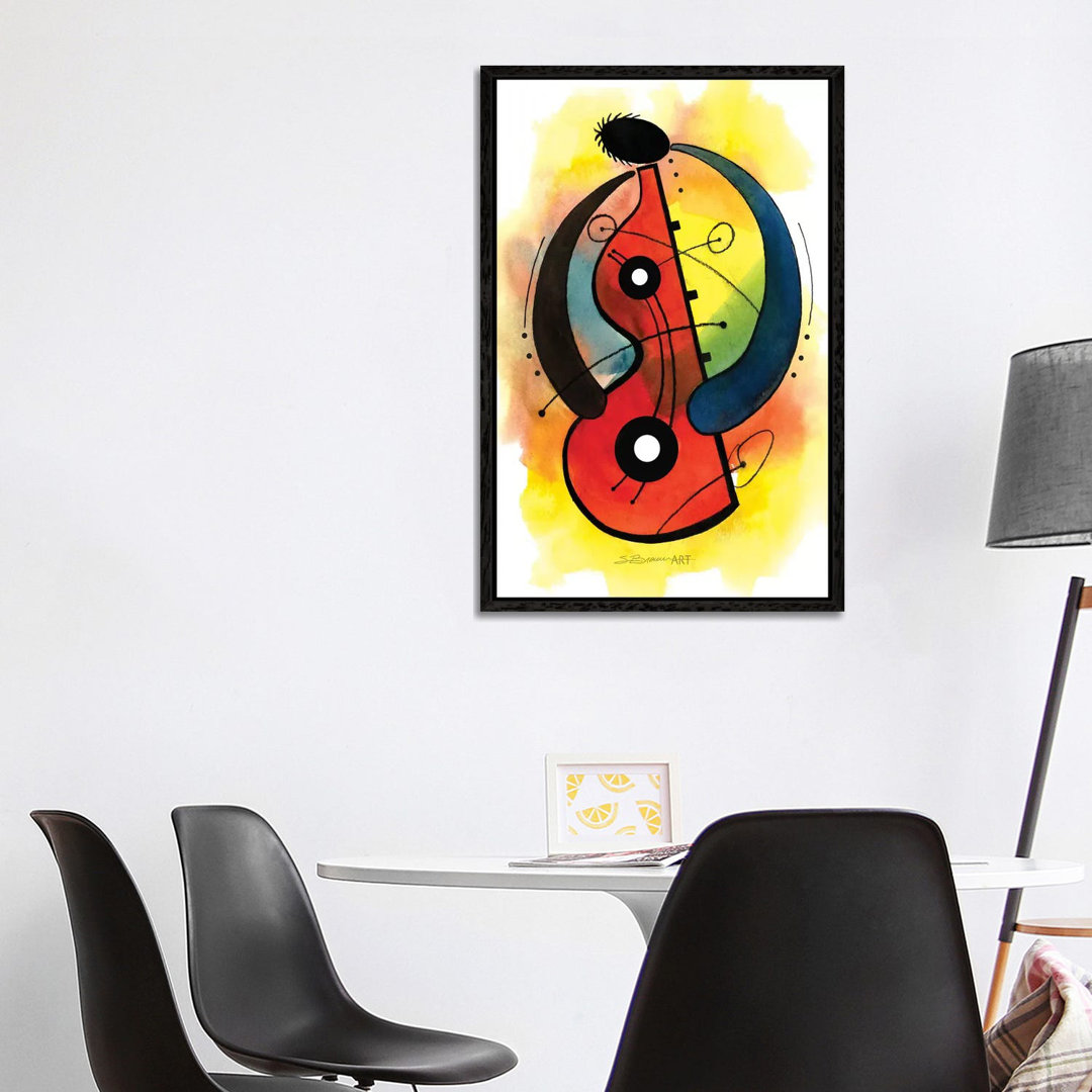 Rote Gitarre von Stacey Brown - Galerie-verpackte Leinwand Giclée