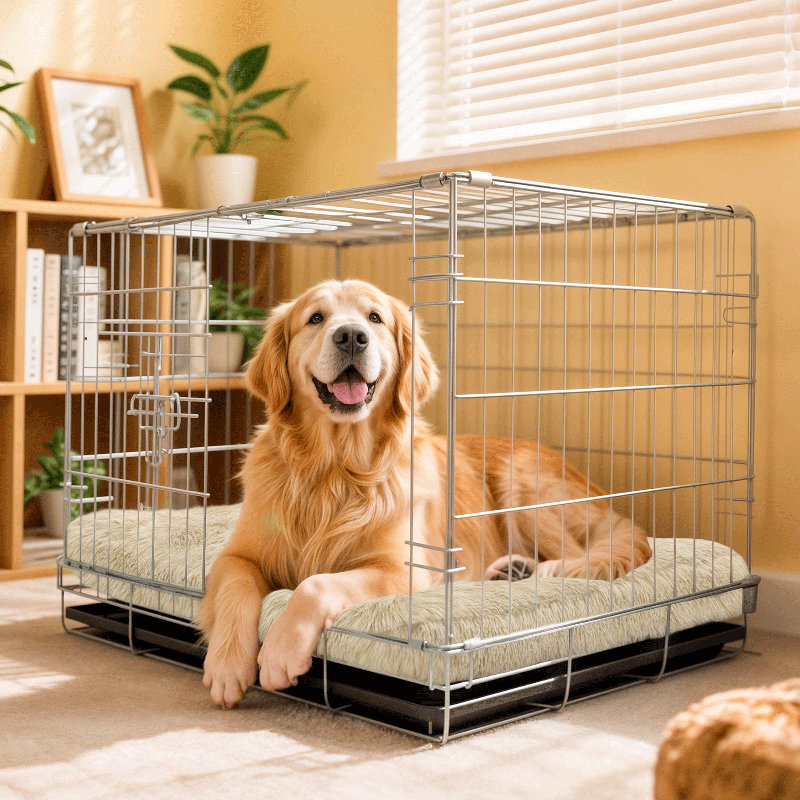 Coussin de siège pour animal de compagnie, Beige, Grand (H 5 po x l 39 po x P 29 po)