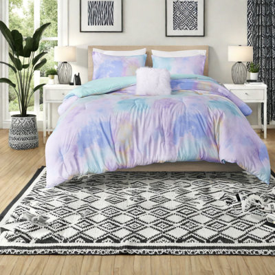 Certified Polyester Bedding Sets, Full Queen Tie Dye Style For Home