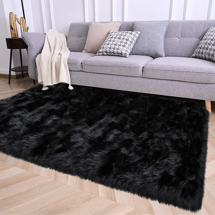 Lekishia Faux Sheepskin Indoor Rug