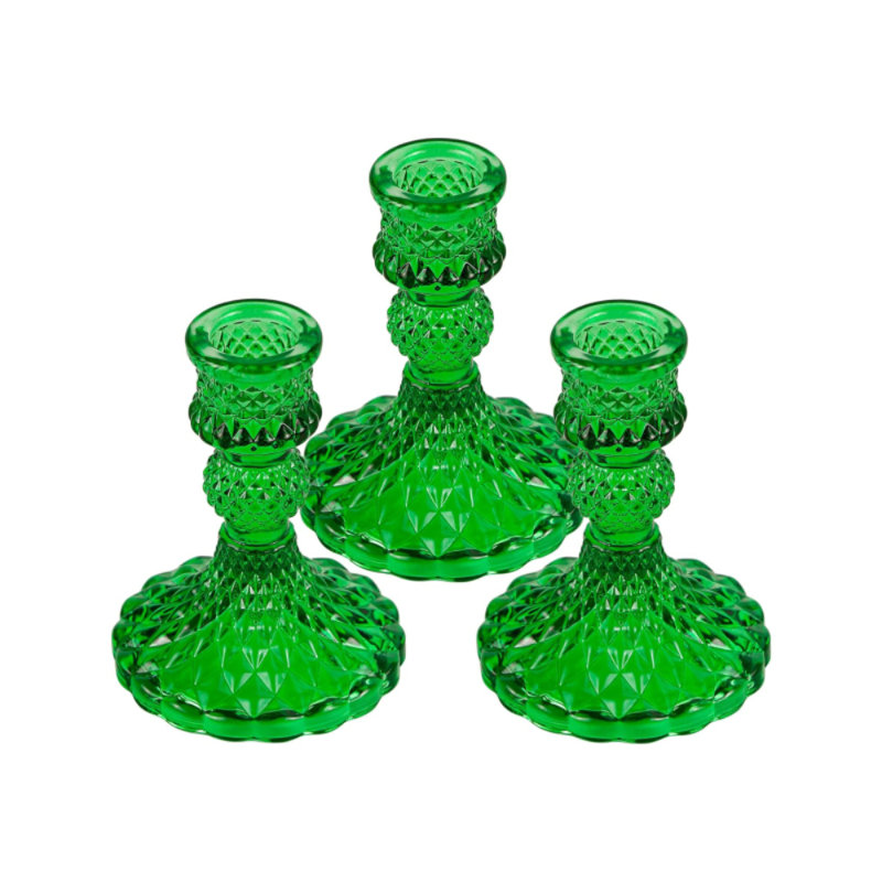 Bougeoirs en verre pour tables basses