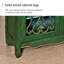 Banc de rangement vert en bois manufacturé