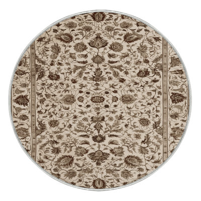 Tapis turc beige lavable à la machine