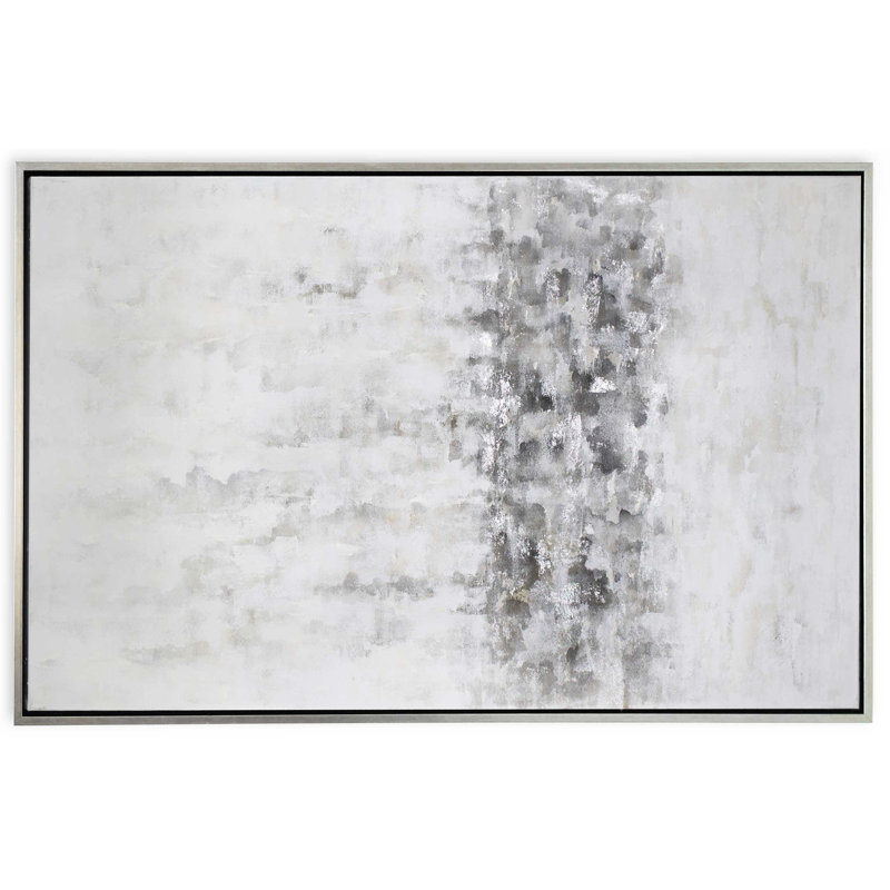« winter orage », peinture sur toile tendue encadrée