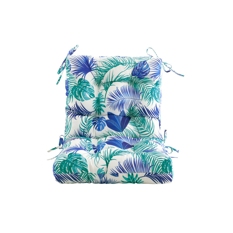 Seat/Back Outdoor Chair Cushion,Patio Chair Cushion With Tie,Tufted Replacement For Patio Furniture,20X20x4,1 Count